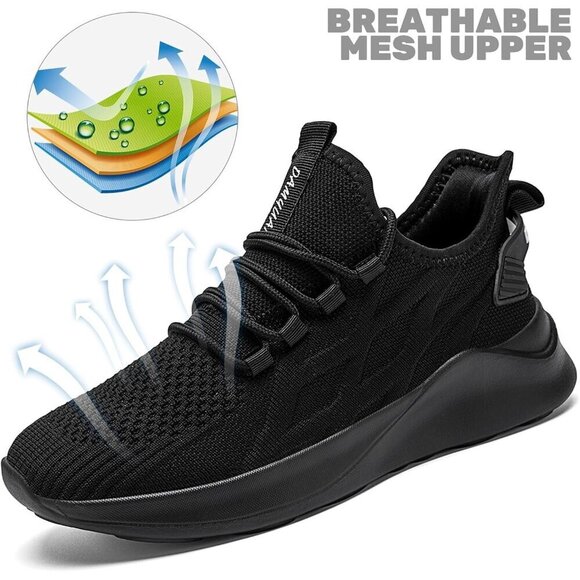 Brand New Women Black Ethylene Vinyl Acetate ZMBCYG Running Walking Sneakers - Picture 2 of 9